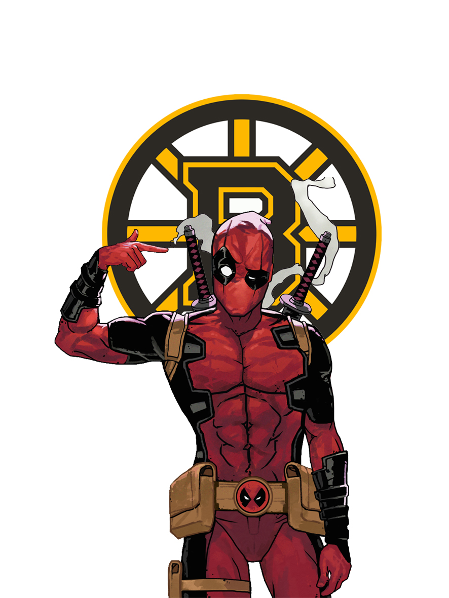 Boston Bruins Deadpool Logo vinyl decal